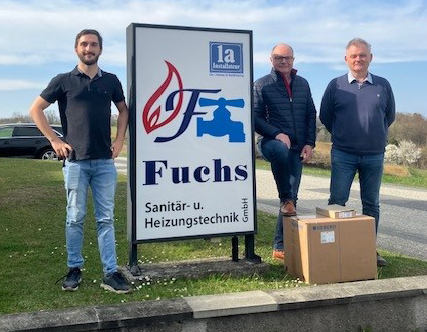 Alexander Fuchs mit dem Gewinner Mattes Erich aus Königsdorf sowie Hanspeter Fuchs